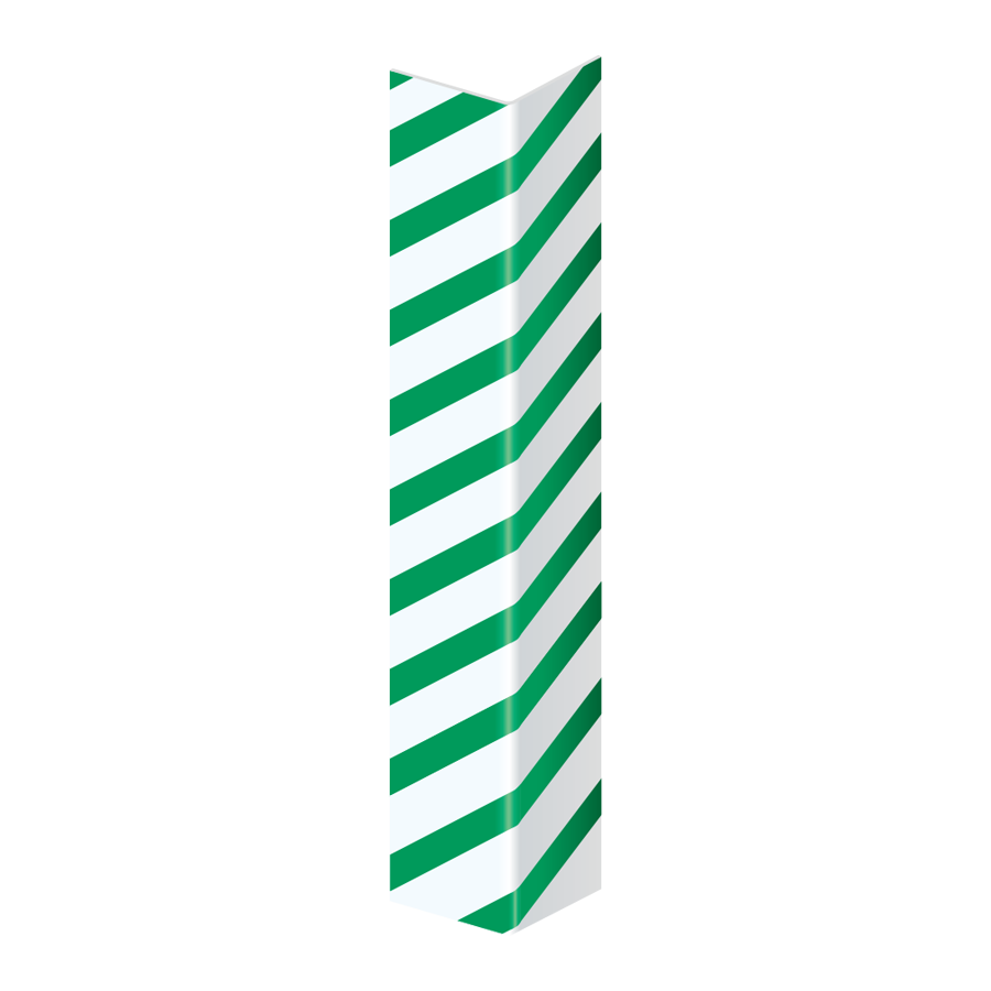 サントラ角（カド）クッション 無反射 緑白 長さ2m（L）