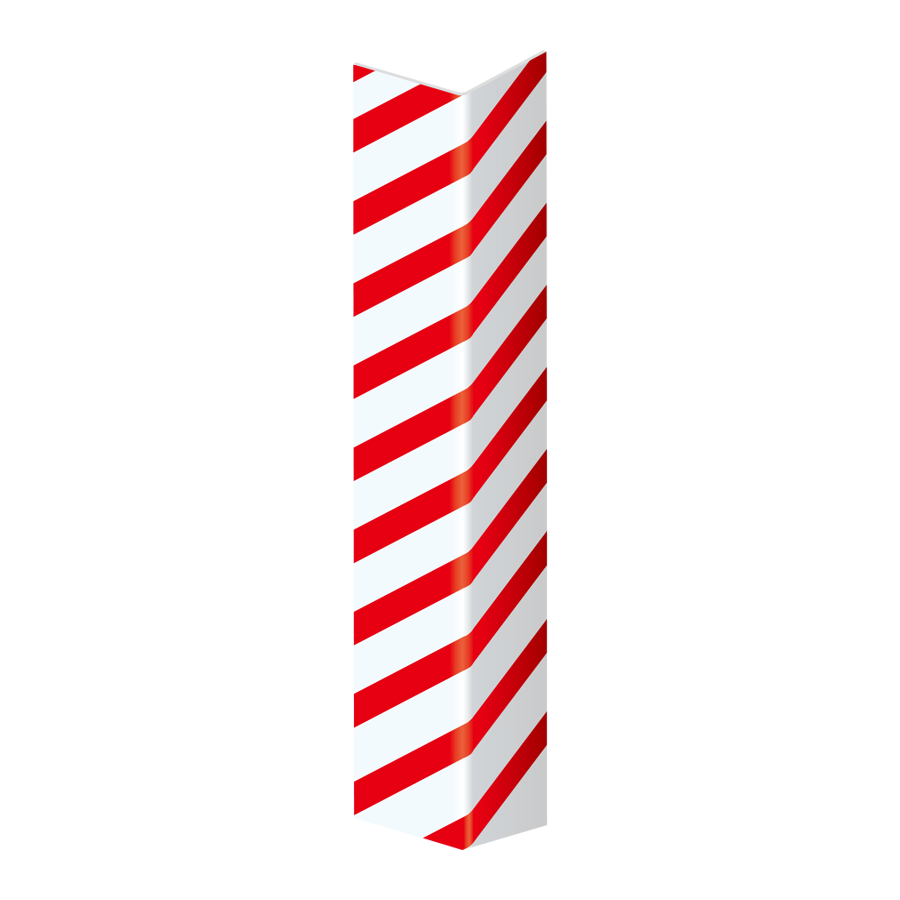 サントラ角（カド）クッション 無反射 赤白 長さ2m（L） 参考画像 - 1
