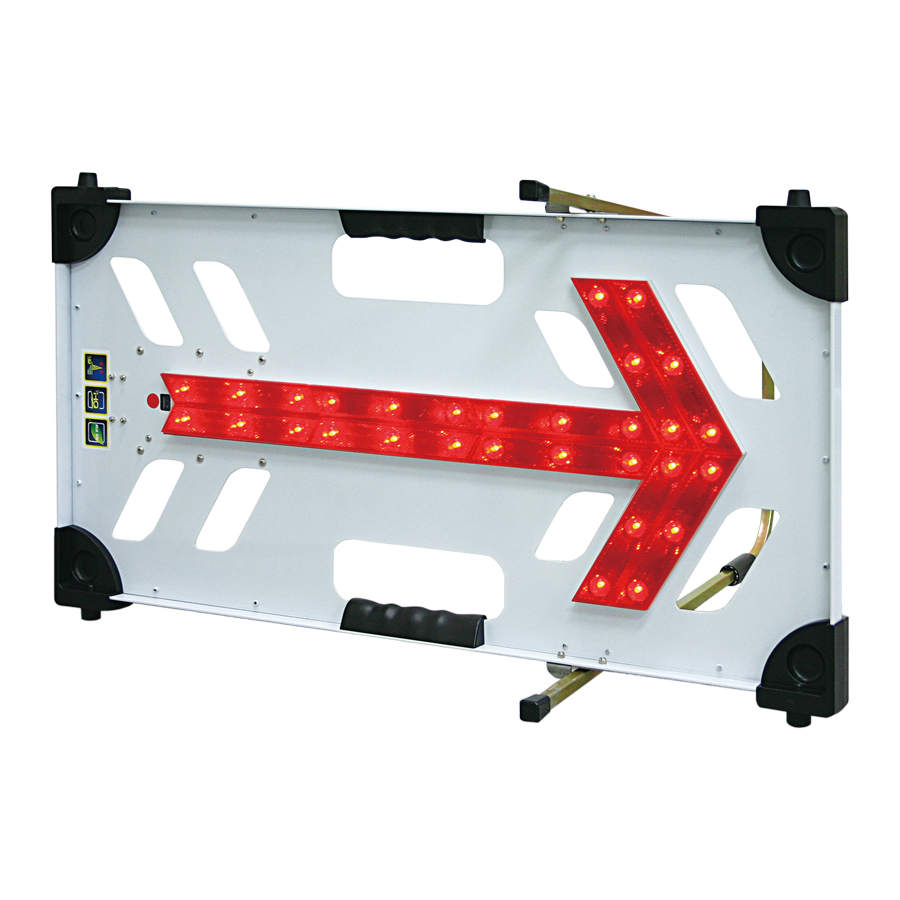 電波式LED矢印板　SY-D800　赤 参考画像 - 1