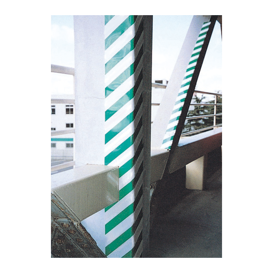 サントラ角（カド）クッション 無反射 緑白 長さ2m（L） 参考画像 - 2