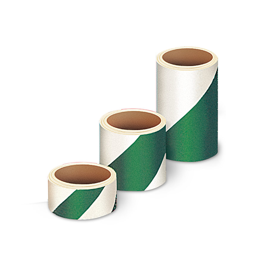 ダイヤテープ（反射）10m 緑白幅45mm 参考画像 - 1