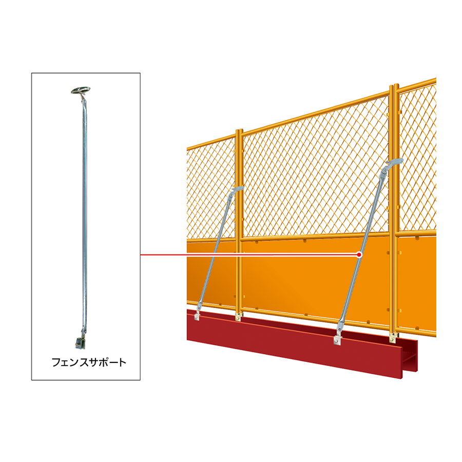 フェンスサポート 1500mm 参考画像 - 2