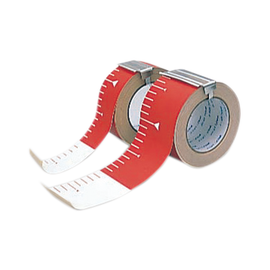 ユポロッド 50mm×25ｍ 赤白20cm間隔