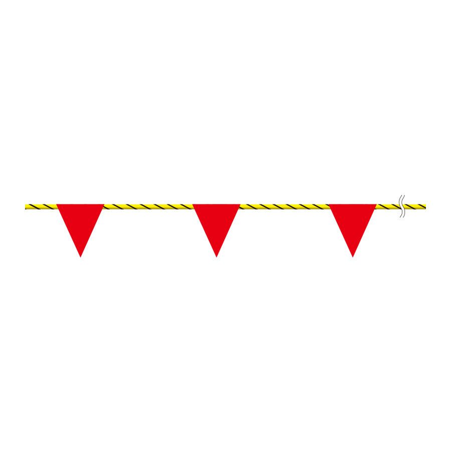 赤旗付トラロープ（旗9連）　372-73