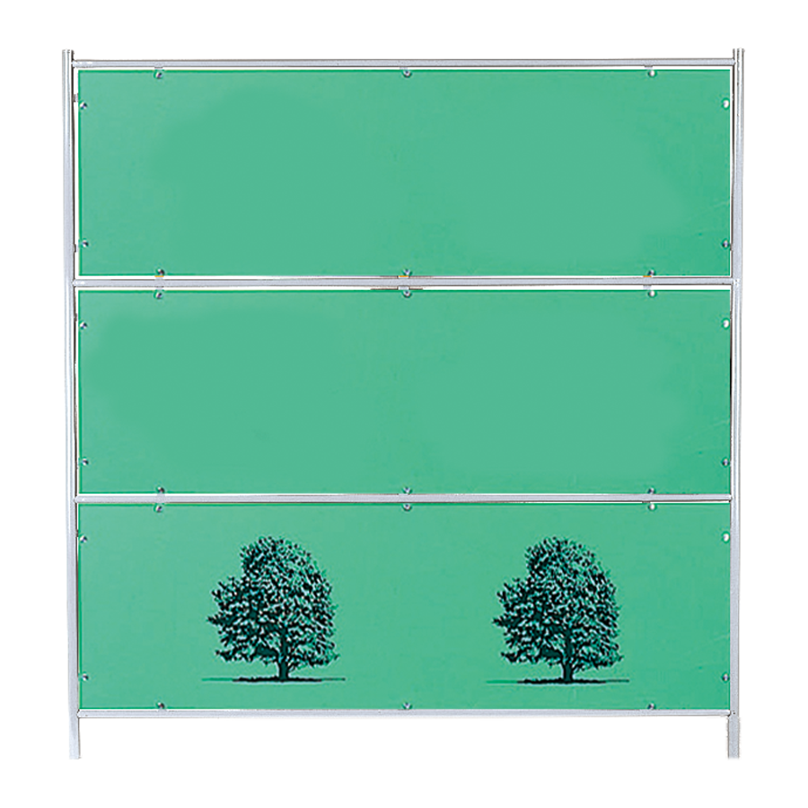 ガードフェンス 全鉄板3段 グリーン（樹）