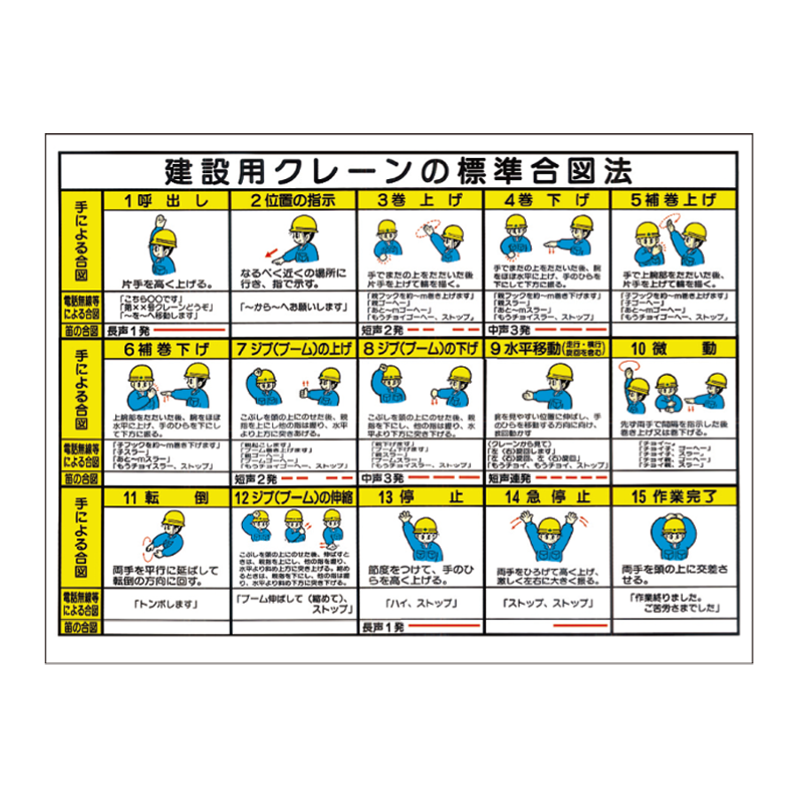 J-W43 建設用クレーンの標準合図法