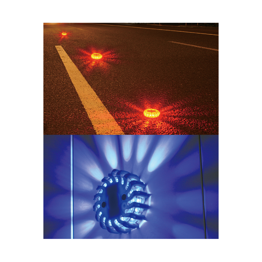 LEDトラフィックフレア 赤（充電器付） 参考画像 - 2